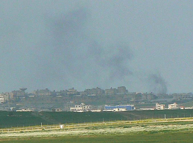 Gaza burning