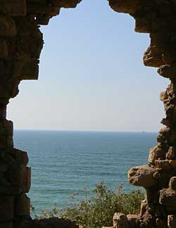ruins by the sea