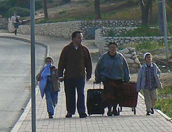 family out walking