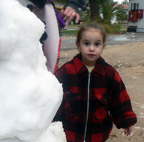 snow in Kibbutz Nir-Am