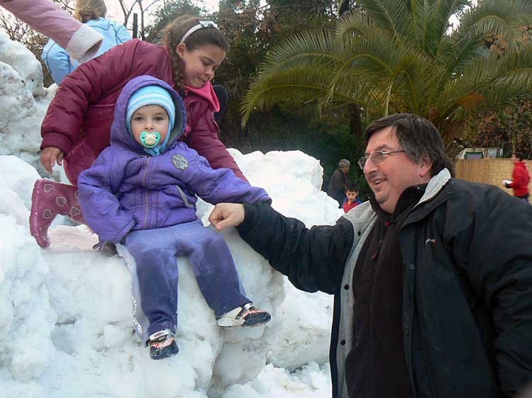 snow in Kibbutz Nir-Am